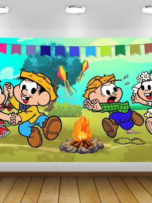 Painel festa junina turma da monica 2x1m