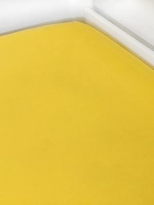 Lençol de elástico viúva amarelo ovo