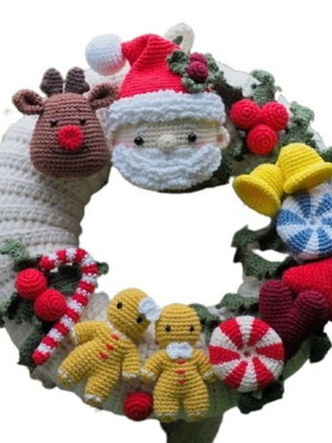 Receita guirlanda natal amigurumi