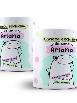 Caneca flork signo aries ariana