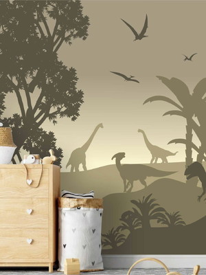 Adesivo de parede infantil dino dinossauro lua painel gg938