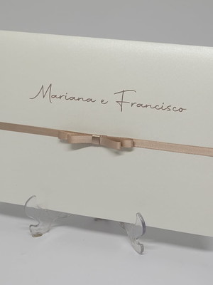 Convite casamento minimalista rose