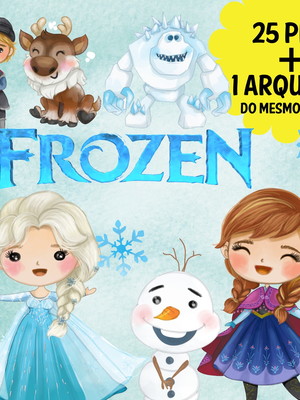 Arquivo/ kit digital frozen aquarela (+ 1 arquivo) (119)