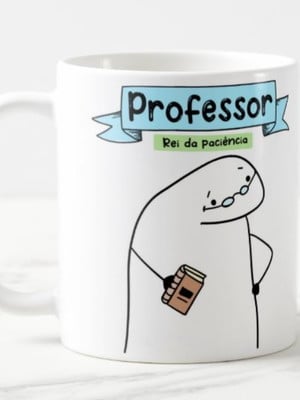 Caneca professor rei da paciência divertida