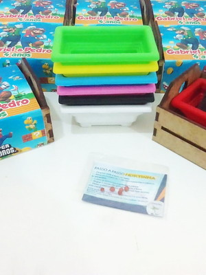 Lembrança caixote com cinta personalizada - super mário