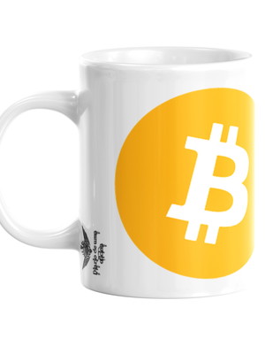 Caneca cripto logo btc bitcoin