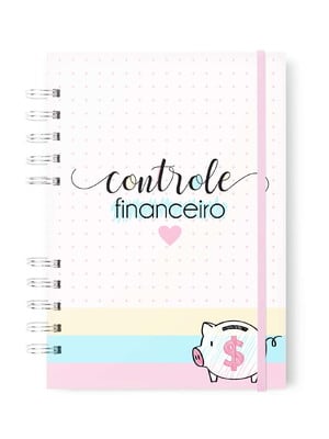 Caderno controle financeiro mensal a5 capa dura