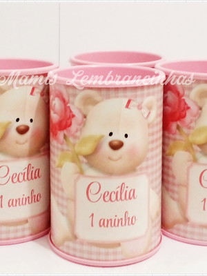 Lembrancinha cofrinho ursinha