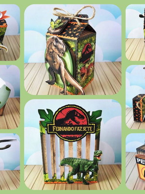 Kit festa 50 itens jurassic park frete grátis