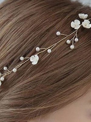 Tiara delicada grinalda headband noivas e debutantes dourado