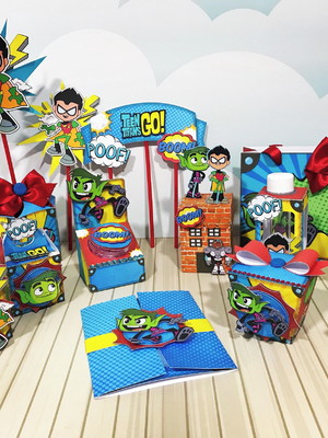 Kit festa jovens titãs