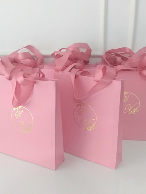 Sacola personalizada padrinhos 20x14 x5 cm - várias cores