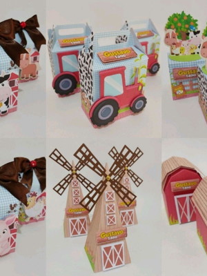 Kit festa 50 ítens fazendinha menino