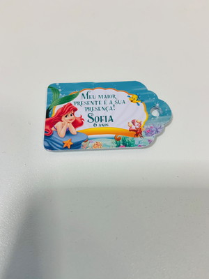 Tag agradecimento pequena sereia