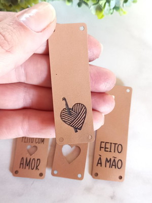 Kit etiquetas para crochê 6x2cm - pacote com 40 unidades