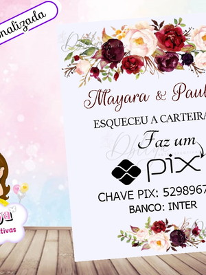 Placa pix - casamento