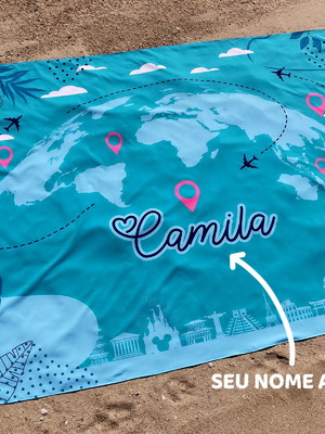 Canga de praia personalizada | estampa travel
