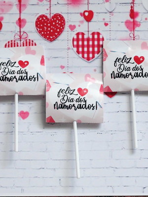 Pirulitos personalizados dia dos namorados
