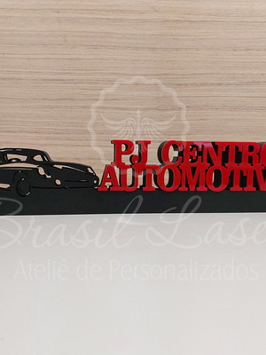 Decoração oficina ou loja de carros preto acrílico 30cm