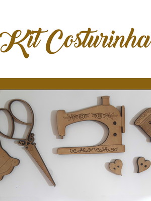 Kit com botões e aplique costureira 6 uni