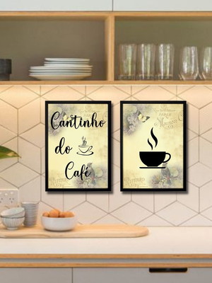 Quadro cantinho do café com frases amor decorativo aparador