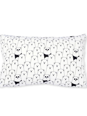 Capa de almofada urso polar e panda
