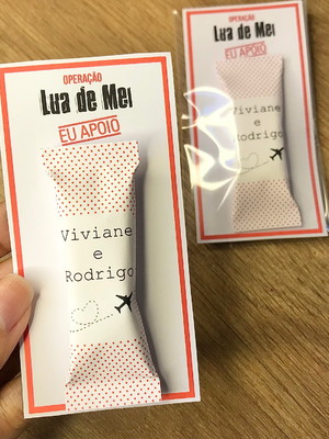 Card com bala op lua de mel