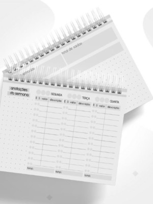 Controle financeiro semanal masculino a6 - arquivo digital