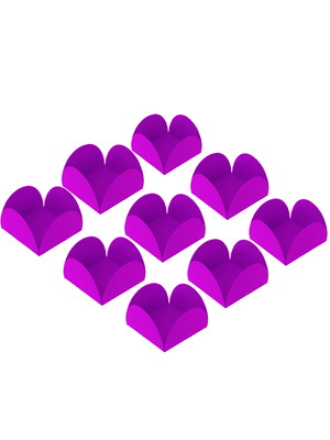 Forminha para doces 4 pétalas lilas - 20 unidades