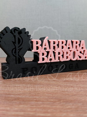 Decoração podólogo preto acrílico 30cm