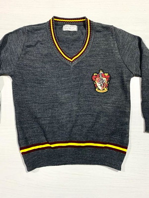 Suéter harry potter grifinória com emblema - infantil
