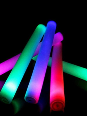 Kit 50 bastão led espuma luminoso neon 15 anos casamento