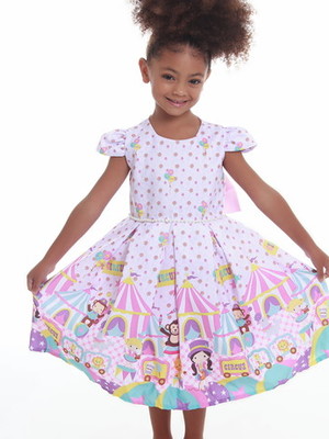 Vestido infantil circo rosa