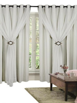 Cortina blackout pvc 3,00m x 2,80m com voil branco