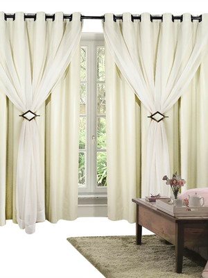 Cortina blackout pvc 4,00m x 2,80m com voil palha