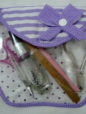 Necessaire para manicure, brinde, unha, menina