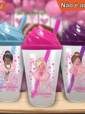 Copo chantilly personalizado bailarina - 300 ml