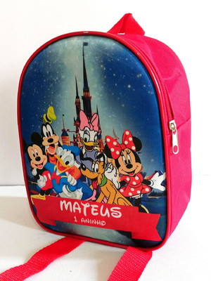 Mochila personalizada turma do mickey