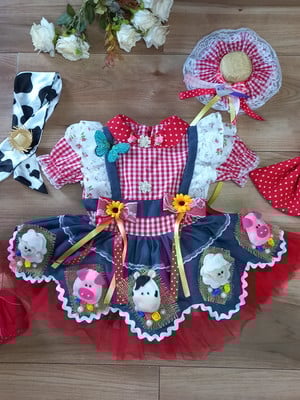 Vestido fazendinha chique, vestido junino, caipirinha menina