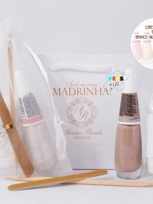 Lembrancinha madrinha de casamento kit manicure madrinha