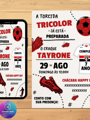 Convite digital de time são paulo