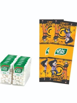 Rótulo tic tac naruto e hinata