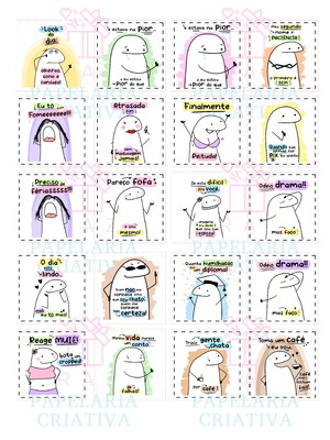 Arquivo digital pdf com 60 tags flork para drinks/gin