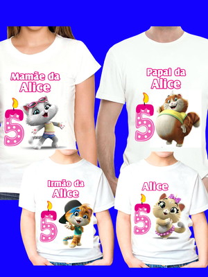 4 camisetas personalizadas 44 gatos