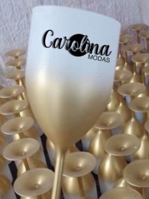 Kit 50 taças vinho degradê para casamento