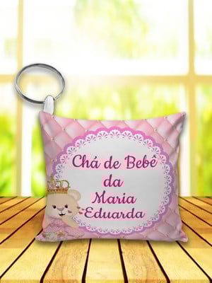 Chaveiro almofada tema ursinha princesa