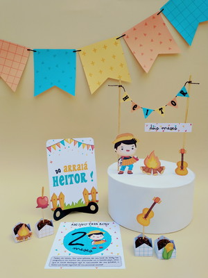 Kit mesversário menino - festa junina