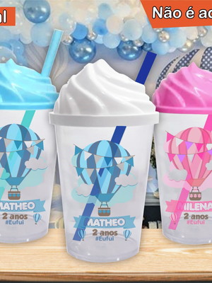 Copo chantilly personalizado balão - 300 ml