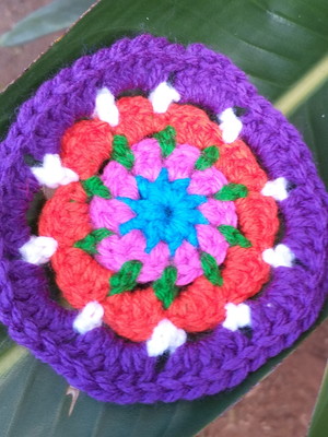 Square de crochê/flor