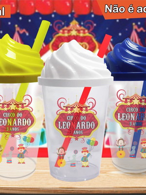 Copo chantilly personalizado circo - 300 ml
